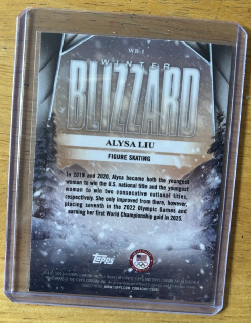 2026 Topps Chrome U.S. Olympics ALYSA LIU Winter Blizzard Insert Gold Medal