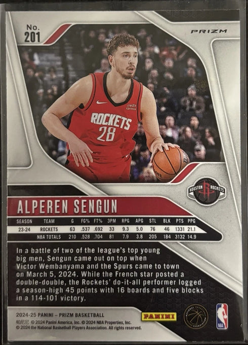 2024-25 Panini Prizm - Alperen Sengun #201 Pink Ice Prizm Rockets