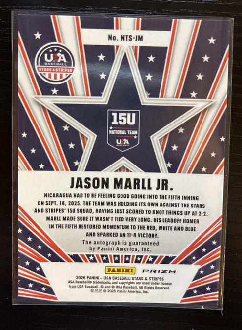 2026 Panini Stars & Strips Jason Marll Jr. Auto /99 Prizm