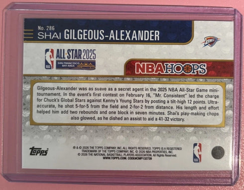 Topps Nba Hoops 2025-26 Shai Gilgeos-Alexander #286 All Star