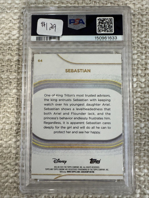 2025 Topps Chrome Disney Sebastian Prism Refractor #64 PSA 9