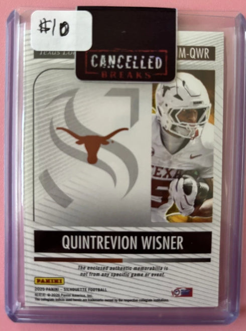 2025 Silhouette - Jumbo Patch /99 - Quintrevion Wisner - Texas