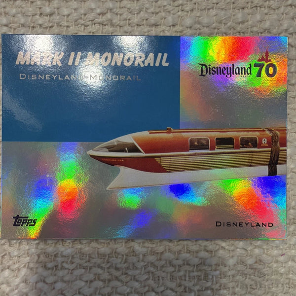 Topps 2025 Disneyland 70th Mark II Monorail Rainbow Foil Card T54-3