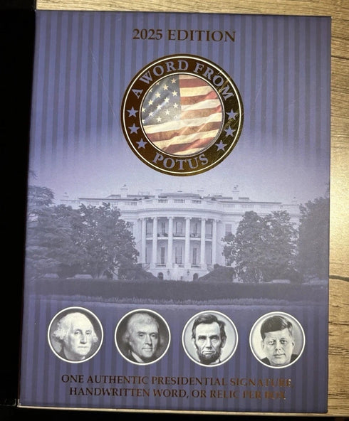 A Word From POTUS 2025 James Monroe Authentic Handwritten US Presidents Card