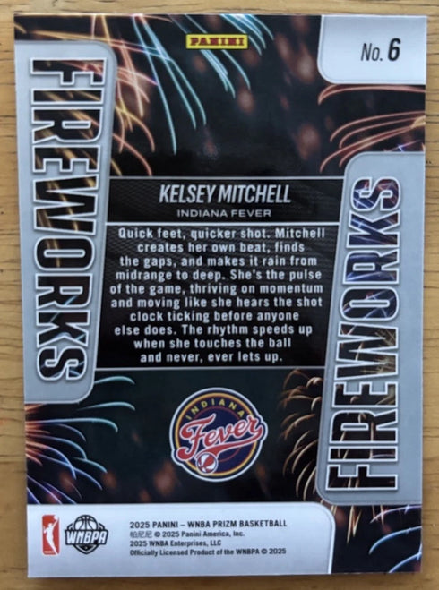 2025 Panini Prizm WNBA - Fireworks Kelsey Mitchell #6