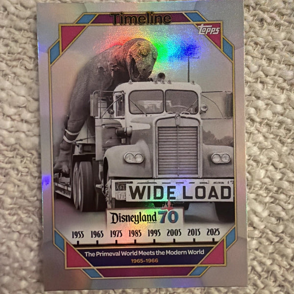2025 Topps Disneyland 70th Anniversary Primeval World #89 Timeline Card