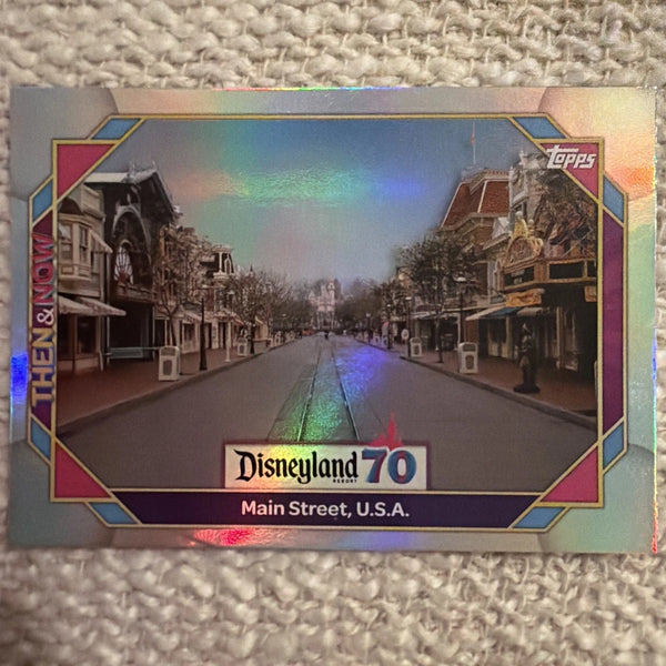 2025 Topps Disney 70th Anniversary #3 Main Street USA Rainbow Foil Insert