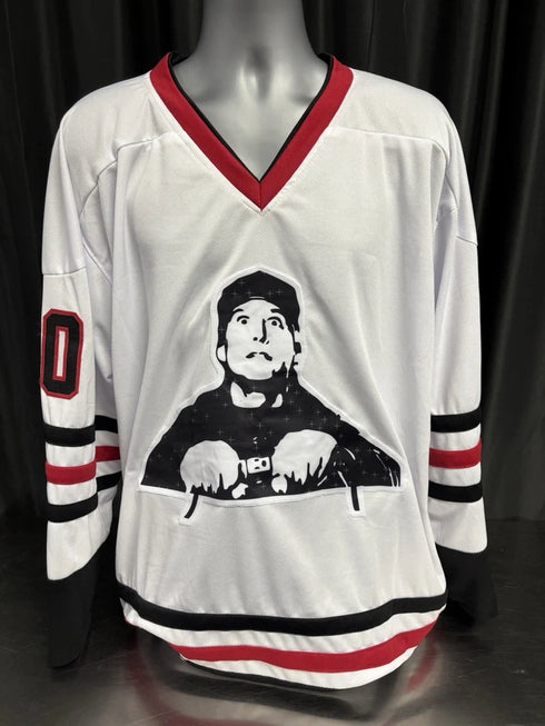 Chevy Chase Signed Blackhawks "Griswold "Jersey (Beckett COA) Christmas Vacation