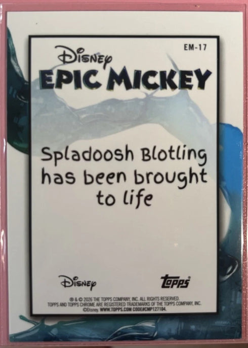 Topps 2010 Disney Epic Mickey Spladoosh Blotling EM-17 Hologram Card