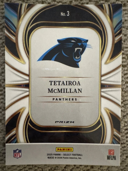 Tetairoa McMillan 2025 Panini Select Rookie On Target #3