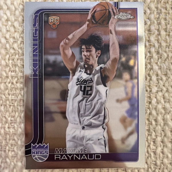 2025-26 Topps Chrome Basketball Rookie Card Maxime Raynaud Kings #293