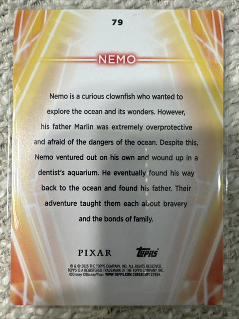 2026 Topps Disney Neon #79 Nemo Diamante Exclusive