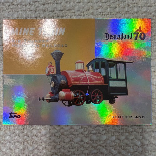 Topps Disneyland 70th Anniversary Mine Train T54-1 Refractor Big Thunder Mtn RR