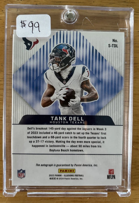 2023 Panini Illusions Tank Dell Superlatives RC Auto /10 Texans Rookie SSP