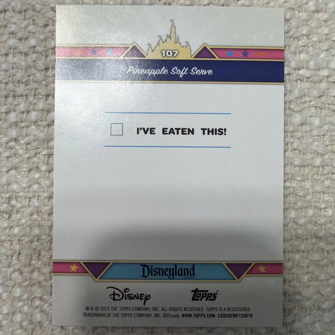 Topps Disneyland 70th Anniversary #107 Pink Foil Pineapple Soft Serve