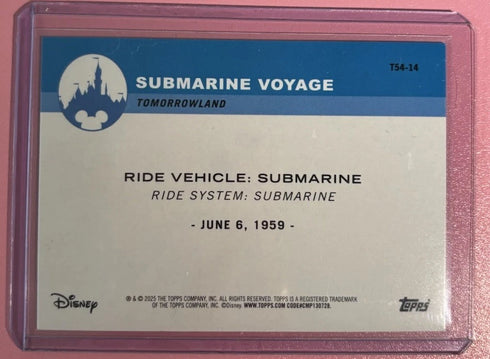 2025 Topps Disneyland 70th Anniversary Submarine Voyage Insert Rainbow Foil