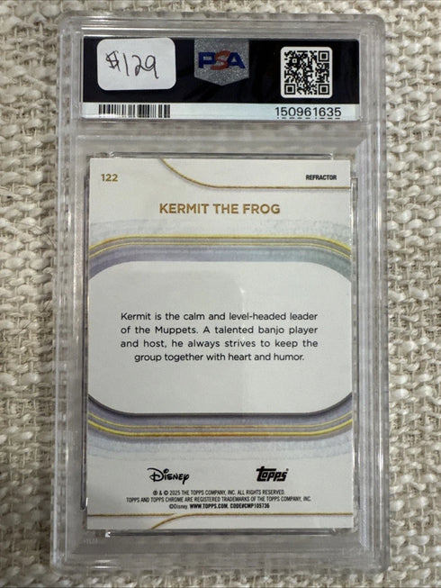 2025 Topps Chrome Disney Kermit The Frog Refractor #122 PSA 9