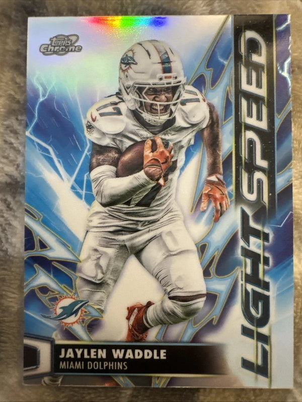 2025 Topps Cosmic Chrome Light Speed Jaylen Waddle Insert #LS-31