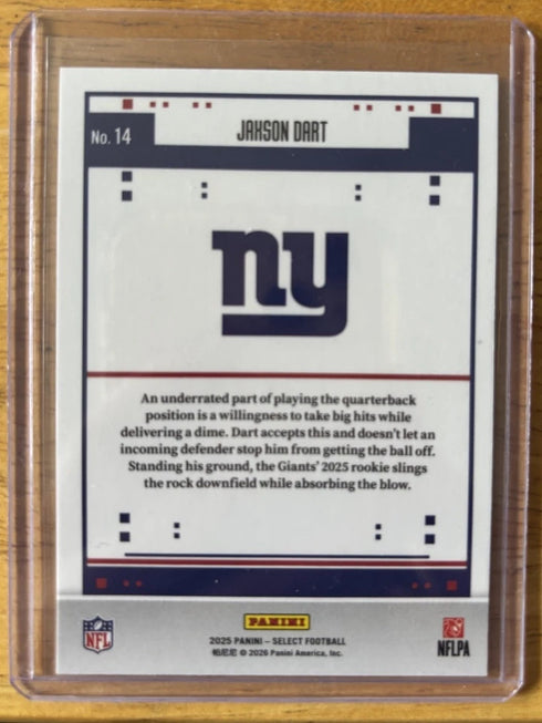 2025 Select Jaxson Dart Score Throwback #14 RC NY Giants π₯π₯