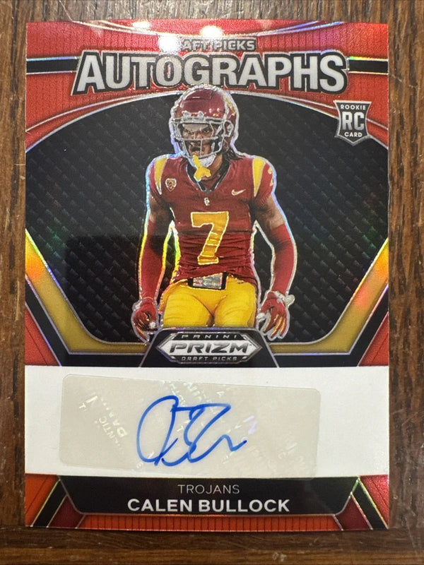 Calen Bullock - AUTO - #/199 - RED PRIZM - 2024 Panini Prizm Draft Picks