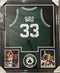 Boston Celtics Larry Bird Autographed Framed Signed Jersey Bird Coa