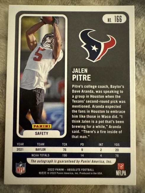 2022 Panini Absolute - Rookies Jalen Pitre #166 Spectrum Signatures /75