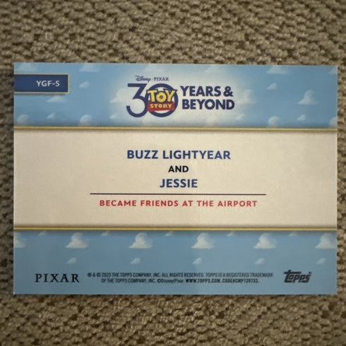 2025 30 Years of Toy Story Buzz Lightyear & Jessie #YGF-5 You've Got A Friend