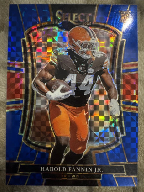 2025 Panini Select - Premier Level Harold Fannin Jr. #155 Blue Prizm /175 (RC)