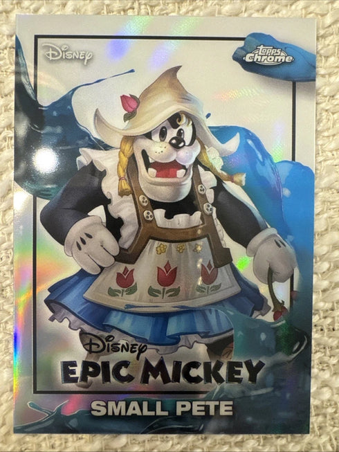 2026 Topps Disney NEON - SMALL PETE - SP EPIC MICKEY Chrome Refractor