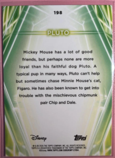 2026 Topps Disney Neon - Pluto Rainbow Foil - #198