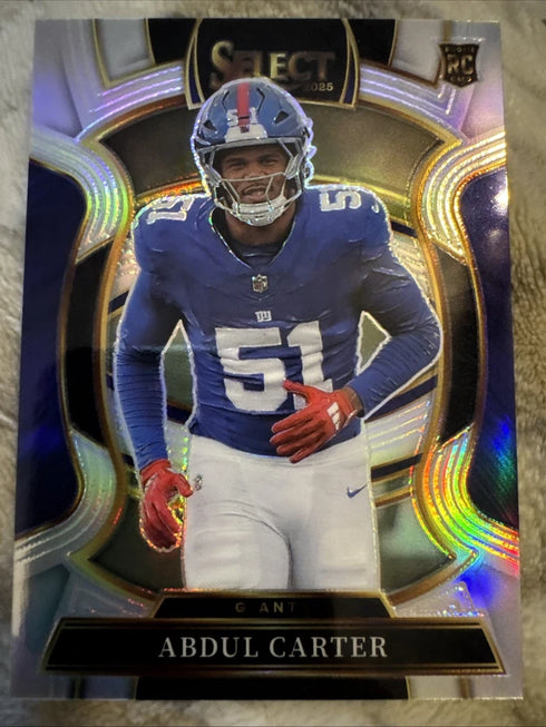 Panini 2025 Select Concourse Abdul Carter #95 Silver Prizm Rookie Giants