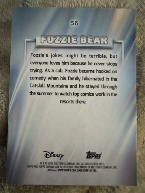 Fozzie Bear 2026 Topps Chrome Disney Refractor #56