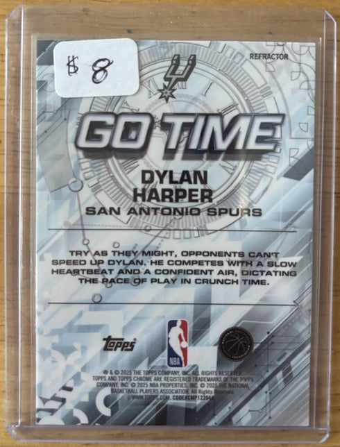 Topps Chrome Go Time Dylan Harper #GT-17 San Antonio Spurs Rookie Basketball