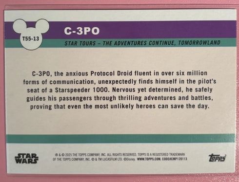 Topps Disneyland 70th Anniversary Icons C-3P0