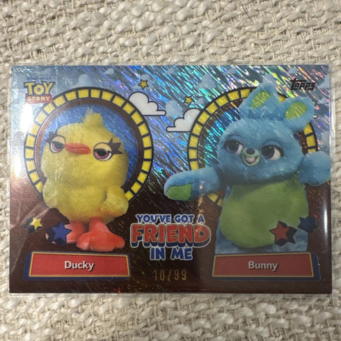 2025 Topps 30 Years Of Toy Story Ducky & Bunny You've Got A Friend In Me /99