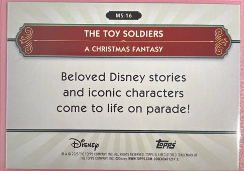 2025 TOPPS DISNEYLAND 70th SILVER SCREEN TO MAIN STREET THE TOY SOLDIERS MS-16