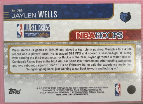 Topps 2025-26 All-Star Jaylen Wells #183 Memphis Grizzlies NBA All-Star 2025