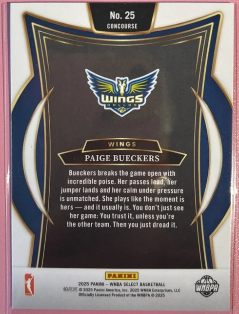 2025 Panini Select WNBA Paige Bueckers RC #25 WNBA