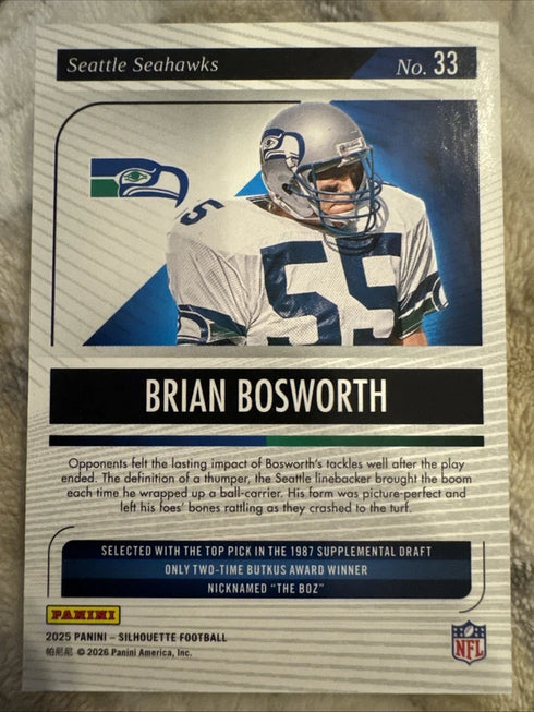 2025 Panini Silhouette Football #33 Brian Bosworth