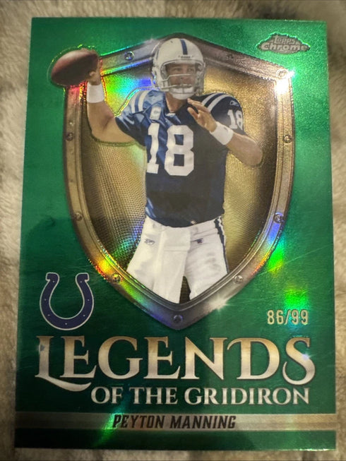 2025 Topps Chrome Legends Peyton Manning Green Refractor /99