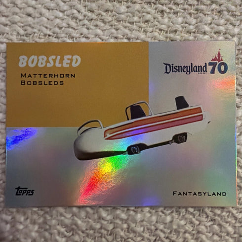 BOBSLED 2025 Topps Disneyland 70th Anniversary Disney On Wheels Foil #T54-22