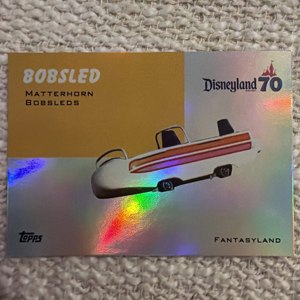 BOBSLED 2025 Topps Disneyland 70th Anniversary Disney On Wheels Foil #T54-22