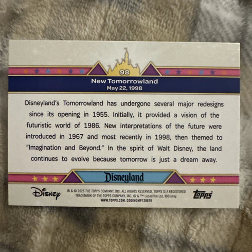 2025 Topps Disneyland 70th #98 New Tomorrowland /150