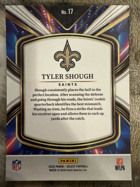 2025 Panini Select - Select Future Tyler Shough #17 (RC)