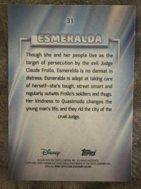2026 Topps Chrome Disney Esmeralda X-Factor #31