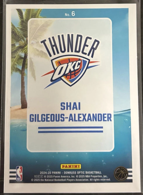 2024-25 Panini Donruss Optic - Splash! Shai Gilgeous-Alexander #6 Thunder