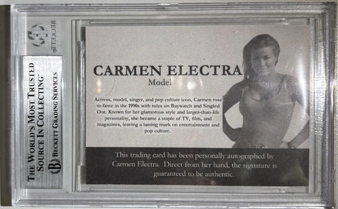 Carmen Electra Signed Baywatch Card Beckett BAS Slabbed Auto Lani Mckenzie!