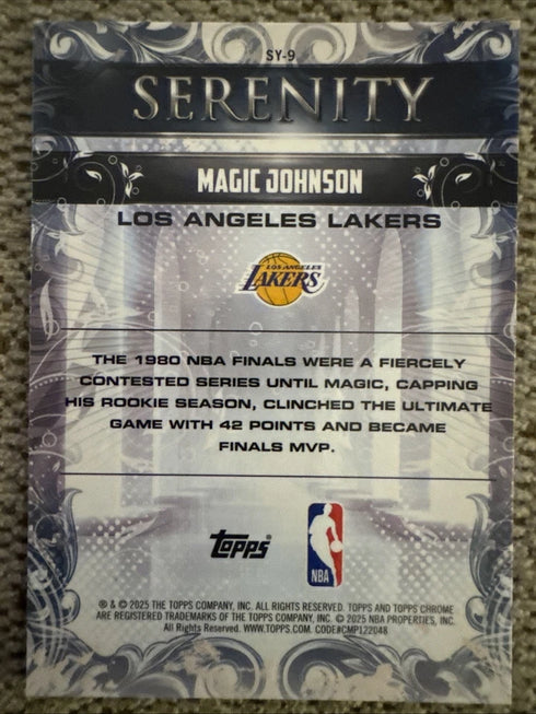Topps Magic Johnson Serenity Insert #SY-9 Los Angeles Lakers Basketball