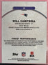 Will Campbell 2025 Topps Finest #35 Purple X-Fractor Rookie RC /150