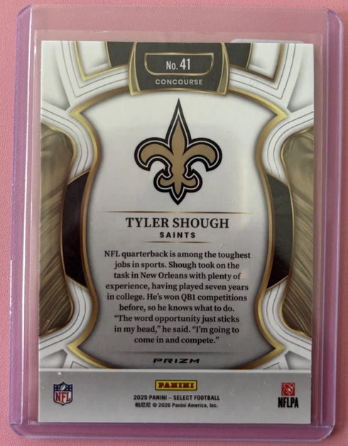 2025 Select Tyler Shough RC Black And Red Shock Concourse No.41